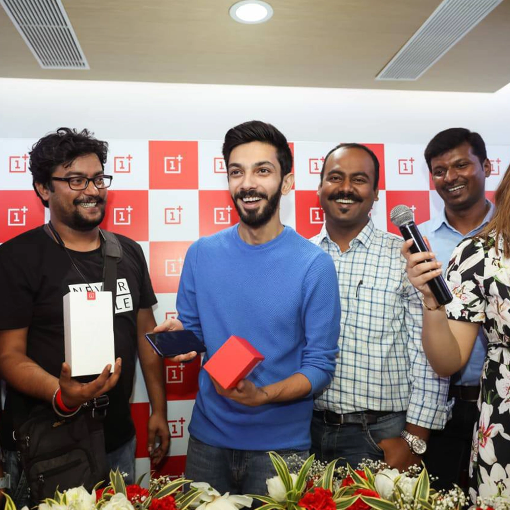OnePlus product launch event in Hyderabad featuring premium stage setup, branding and event management services.
