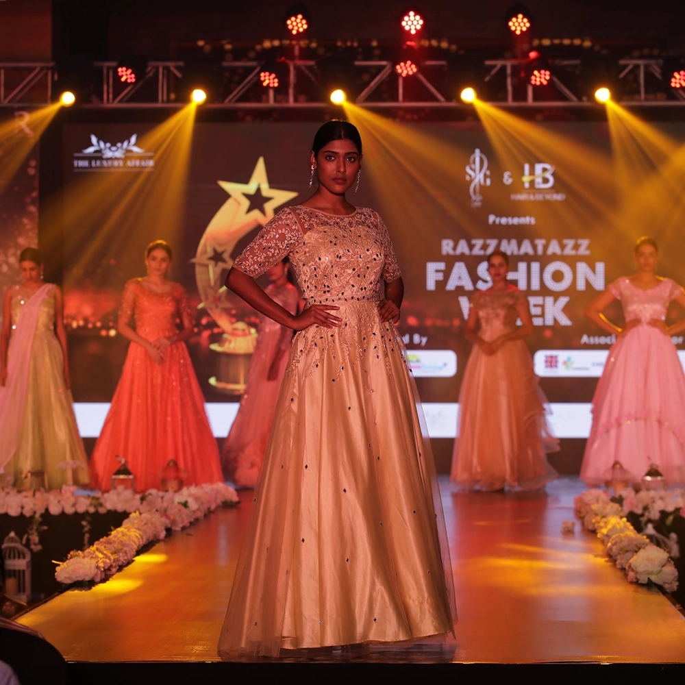 Razzmatazz Fashion Week event managed in Hyderabad with professional stage setup, lighting and audience engagement.